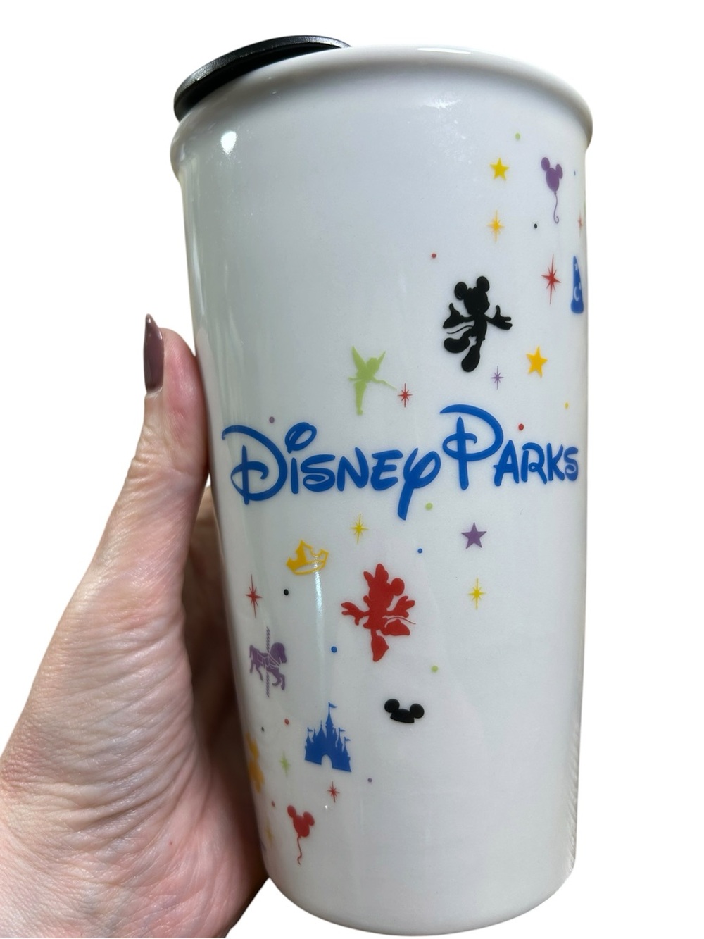 STARBUCKS Disney Parks Ceramic Travel Tumbler 12 Oz Mickey Minnie Icons - Picture 10 of 10